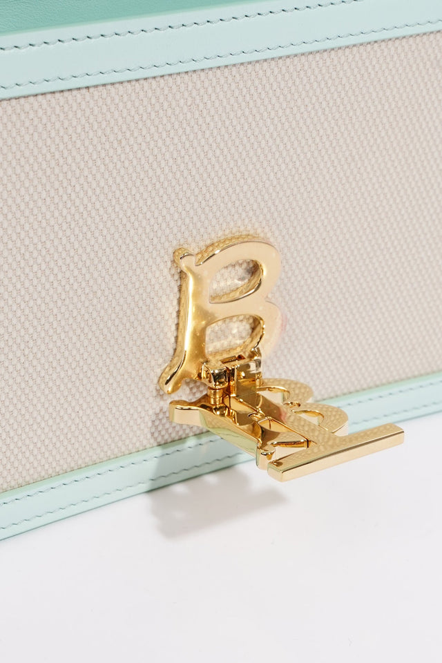 Burberry TB Crossbody Bag Cotton / Canvas White / Blue Mini