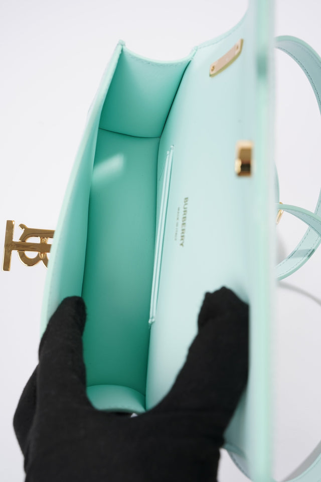 Burberry TB Crossbody Bag Cotton / Canvas White / Blue Mini