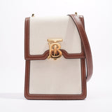 Burberry Robin Crossbody Cream / Brown Canvas / Leather