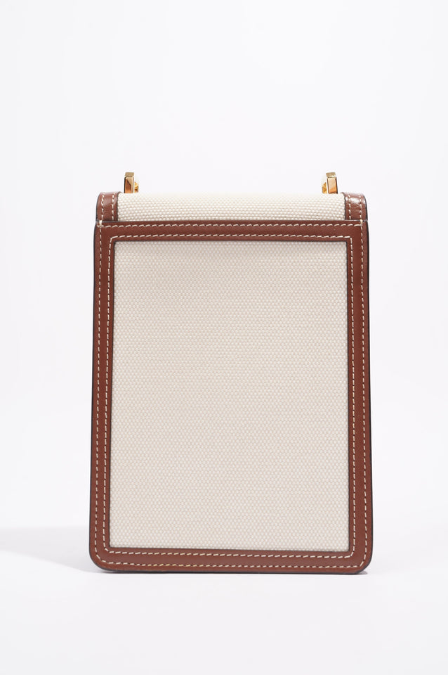 Burberry Robin Crossbody Cream / Brown Canvas / Leather