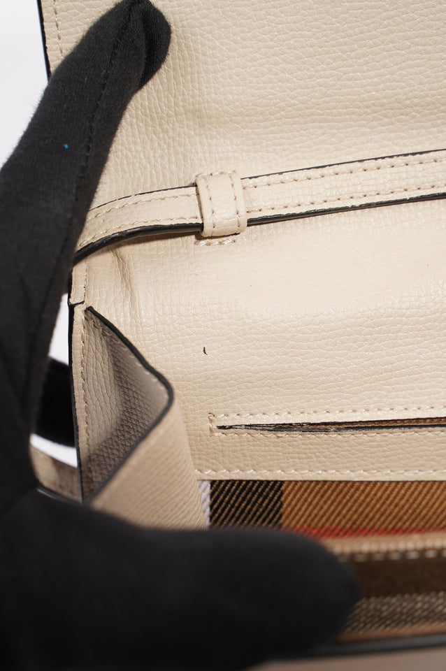 Burberry Womens Macken Crossbody Beige Small