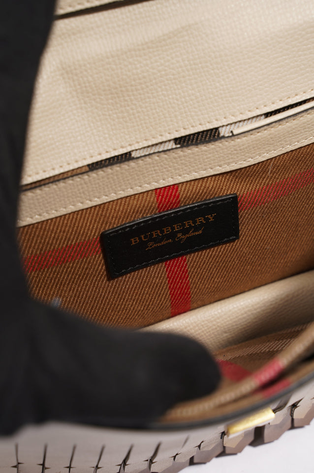 Burberry Womens Macken Crossbody Beige Small