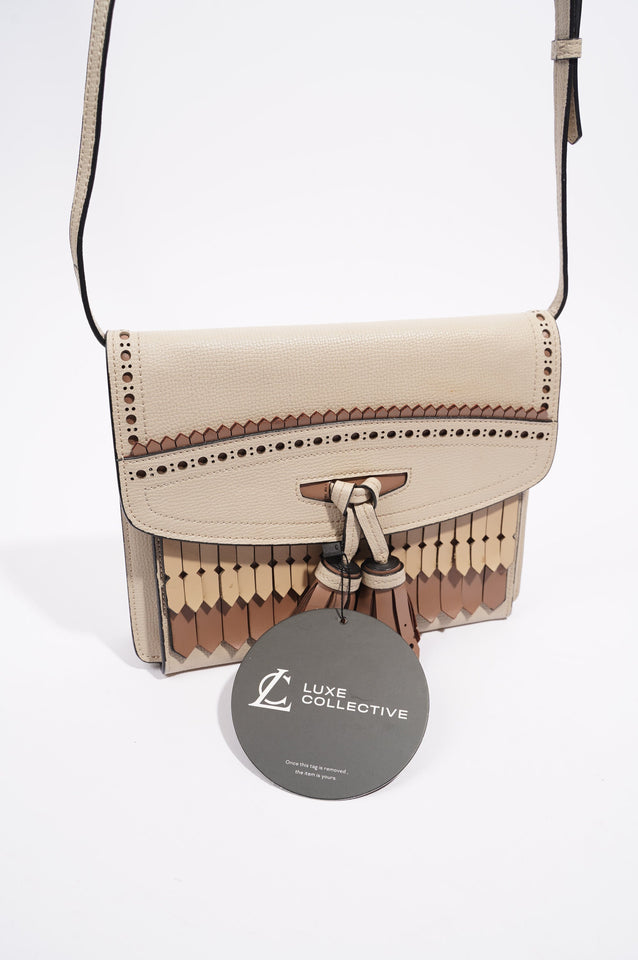 Burberry Womens Macken Crossbody Beige Small