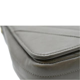 CHANEL Statement Medium Flap Quilted Chevron Crossbody Bag Khaki