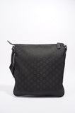 Gucci Mens GG Messenger Crossbody Black Nylon
