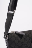 Gucci Mens GG Messenger Crossbody Black Nylon