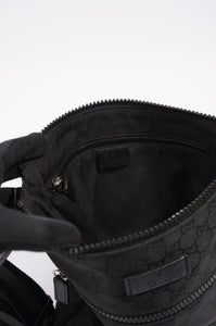 Gucci Mens GG Messenger Crossbody Black Nylon