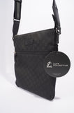 Gucci Mens GG Messenger Crossbody Black Nylon