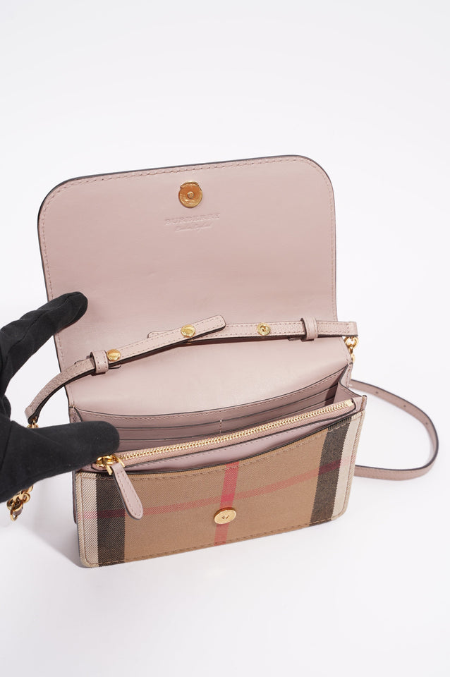 Burberry Womens Hampshire Crossbody Pink / Check