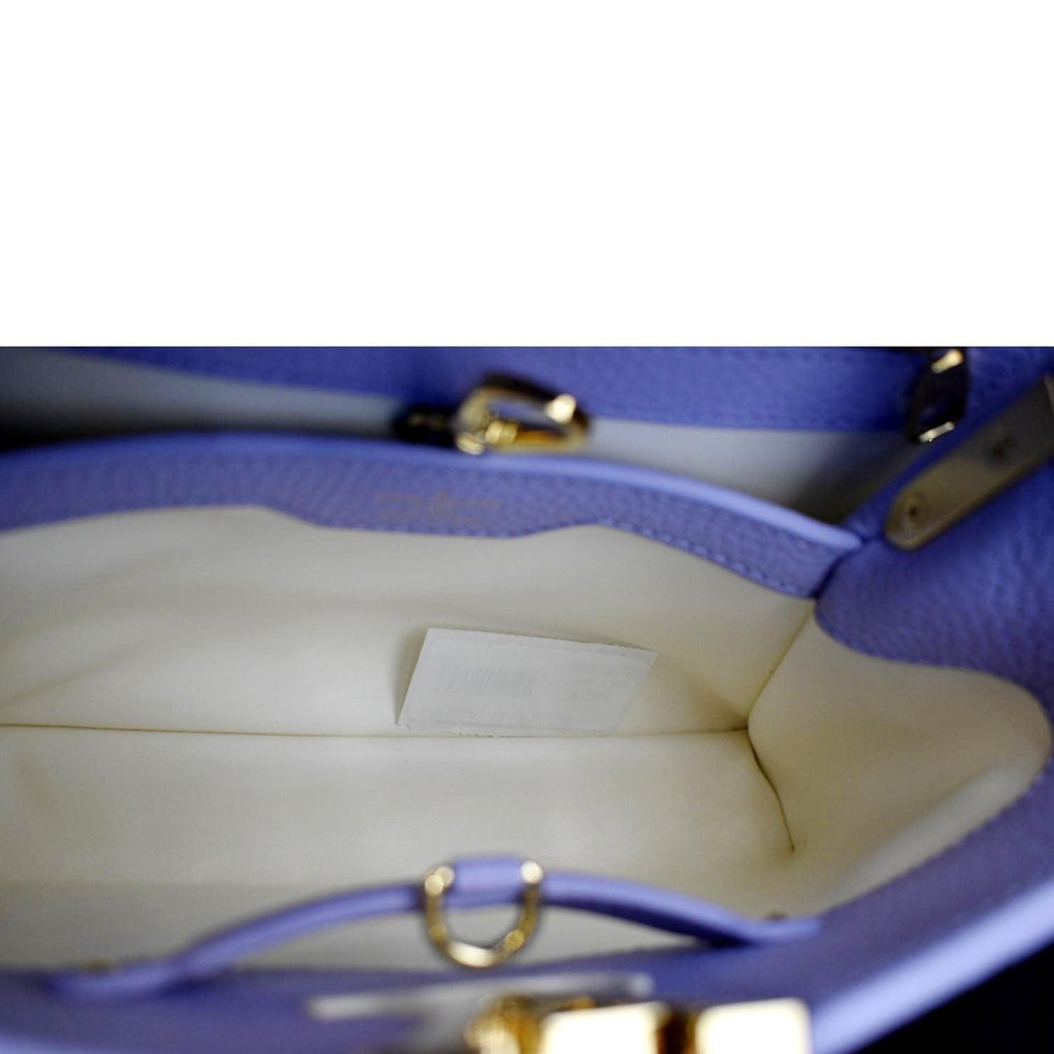 LOUIS VUITTON Capucines BB Taurillon Leather Shoulder Bag Purple