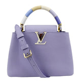 LOUIS VUITTON Capucines BB Taurillon Leather Shoulder Bag Purple
