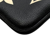 LOUIS VUITTON Double Zip Pochette Monogram Empreinte Crossbody Bag Bicolor