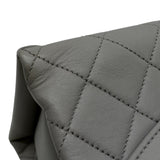 CHANEL Trendy Spirit Top Handle Quilted Leather Shoulder Bag Grey