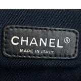 CHANEL Deauville Medium Bowling Denim Shoulder Bag Blue