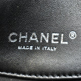 CHANEL CC Envelope Printed Lambskin Leather Chain Clutch Bag Black