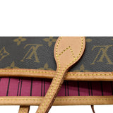 LOUIS VUITTON Neverfull MM Monogram Canvas Tote Bag Brown