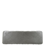 CHANEL Jumbo Flap Quilted Leather Shoulder Bag Metallic Silver