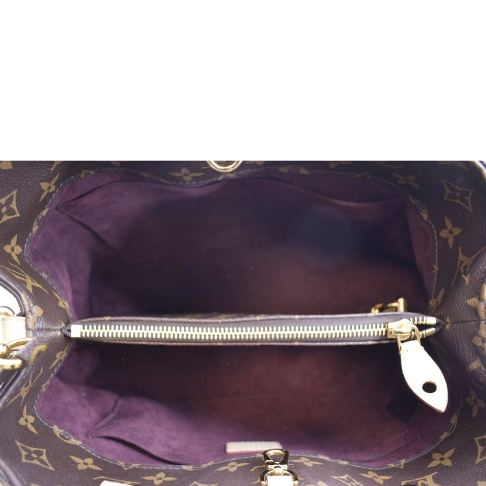 LOUIS VUITTON Montaigne MM Monogram Canvas Shoulder Bag Brown