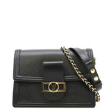 LOUIS VUITTON Dauphine MM Epi Leather Shoulder Bag Black