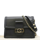 LOUIS VUITTON Dauphine MM Epi Leather Shoulder Bag Black