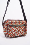 Burberry Womens Crossbody Nylon Bag TB Monogram Orange / Cream