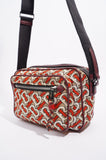 Burberry Womens Crossbody Nylon Bag TB Monogram Orange / Cream