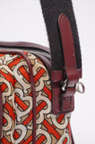Burberry Womens Crossbody Nylon Bag TB Monogram Orange / Cream