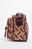 Burberry Womens Crossbody Nylon Bag TB Monogram Orange / Cream