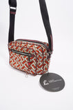 Burberry Womens Crossbody Nylon Bag TB Monogram Orange / Cream
