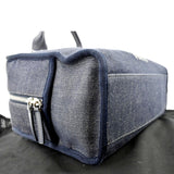 CHANEL Deauville Medium Bowling Denim Shoulder Bag Blue