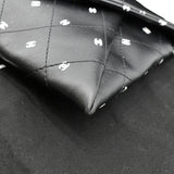 CHANEL CC Envelope Printed Lambskin Leather Chain Clutch Bag Black