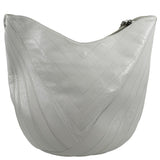 CHANEL Droplet Patent Leather Hobo Bag White