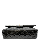 CHANEL Medium Flap Patent Leather Shoulder Bag Black