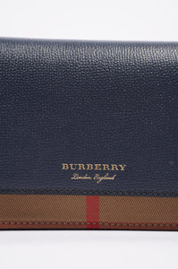 Burberry Womens Logo Crossbody Blue / Check
