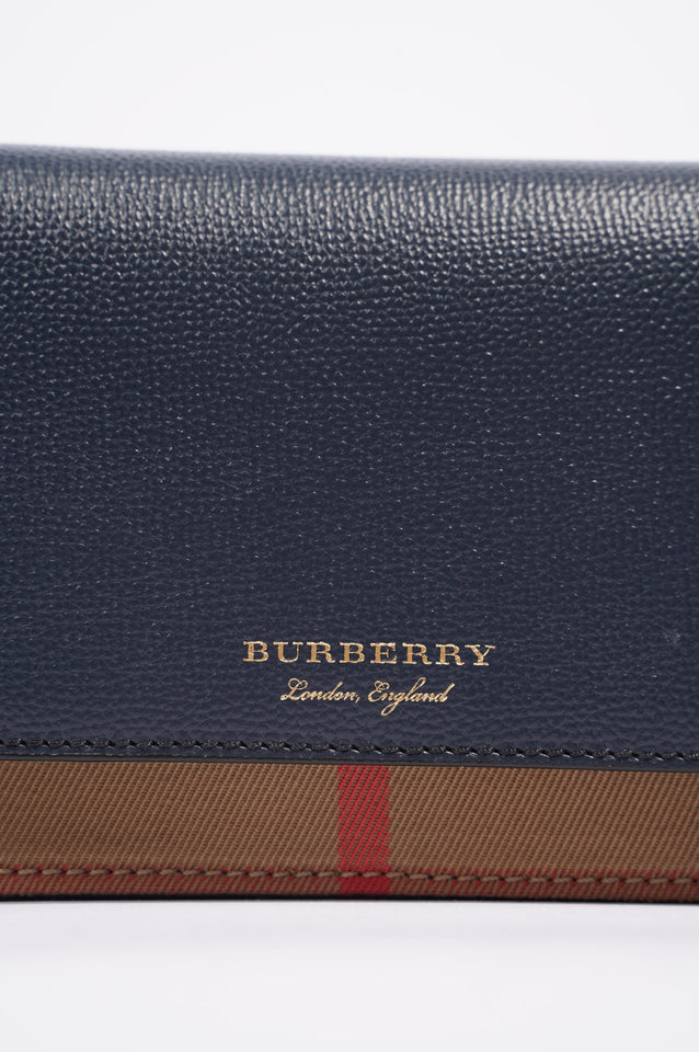 Burberry Womens Logo Crossbody Blue / Check