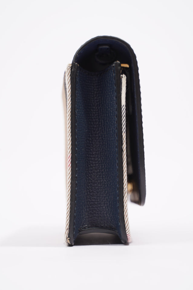 Burberry Womens Logo Crossbody Blue / Check