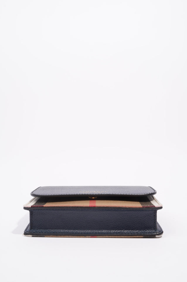 Burberry Womens Logo Crossbody Blue / Check