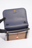 Burberry Womens Logo Crossbody Blue / Check
