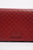 Gucci Womens Micro Guccissima Flap Crossbody Red Leather