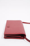 Gucci Womens Micro Guccissima Flap Crossbody Red Leather
