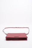 Gucci Womens Micro Guccissima Flap Crossbody Red Leather