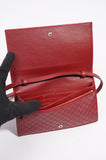 Gucci Womens Micro Guccissima Flap Crossbody Red Leather