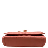 CHANEL CC Filigree Small Flap Caviar Leather Crossbody Bag Red