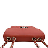 CHANEL CC Box Flap Quilted Leather Shoulder Bag Red