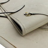LOUIS VUITTON Neverfull MM Monogram Empreinte Tote Bag Beige