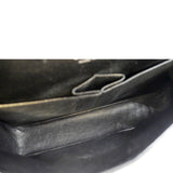 CHANEL Classic Medium Double Flap Quilted Caviar Leather Shoulder Bag Black