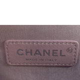 CHANEL Medium Boy Flap Metallic Chevron Shoulder Bag Light Purple
