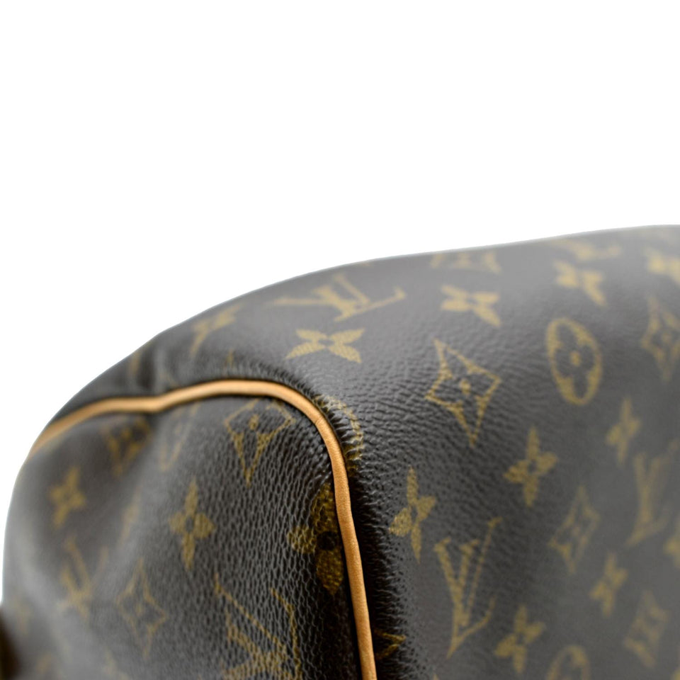 LOUIS VUITTON Speedy 30 Monogram Canvas Satchel Bag Brown