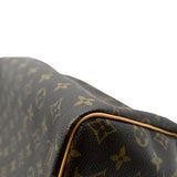 LOUIS VUITTON Speedy 30 Monogram Canvas Satchel Bag Brown