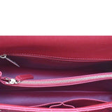 CHANEL Medium Coco Quilted Caviar Leather Top Handle Shoulder Bag Red